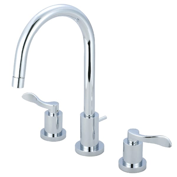 Kingston Brass KS8921DFL 8" Widespread Bathroom Faucet, Polished Chrome KS8921DFL - main